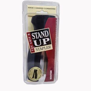 Boston The Grip II Black Compact Vertical Stand Up Stapler Office Desk Supply